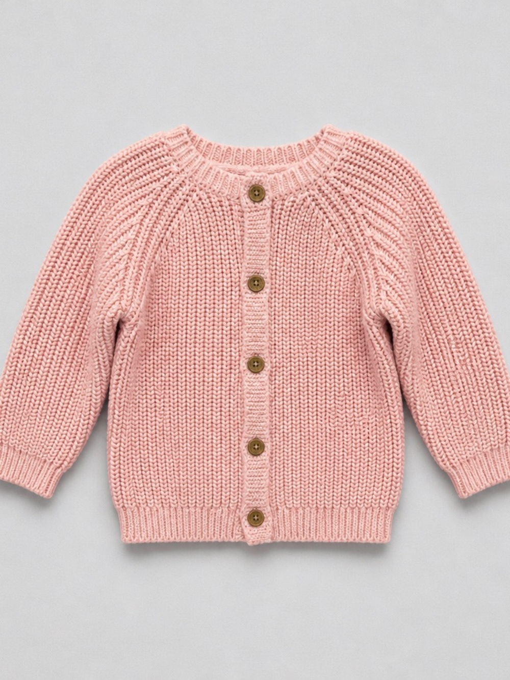 Rock a Bye Baby Boutique pink button front cardigan sweater 6-12 m NWT